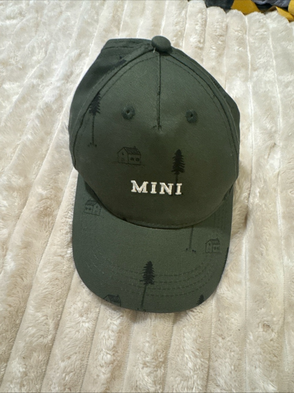 Mini Cabin Tree Print Kids Green LC Lauren Conrad Baseball Cap Hat